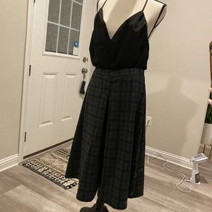 Plaid Coulotte Pants